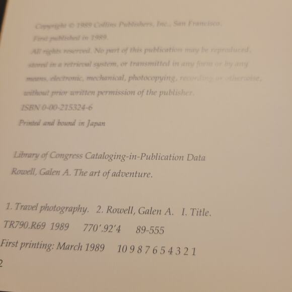 Book: The Art of Adventure Author: Galen Rowell Hardcover  Great Condition - Picture 4 of 9